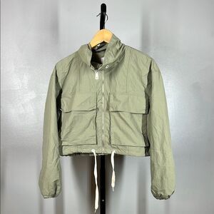 SO Green Utility Jacket Cropped Style
